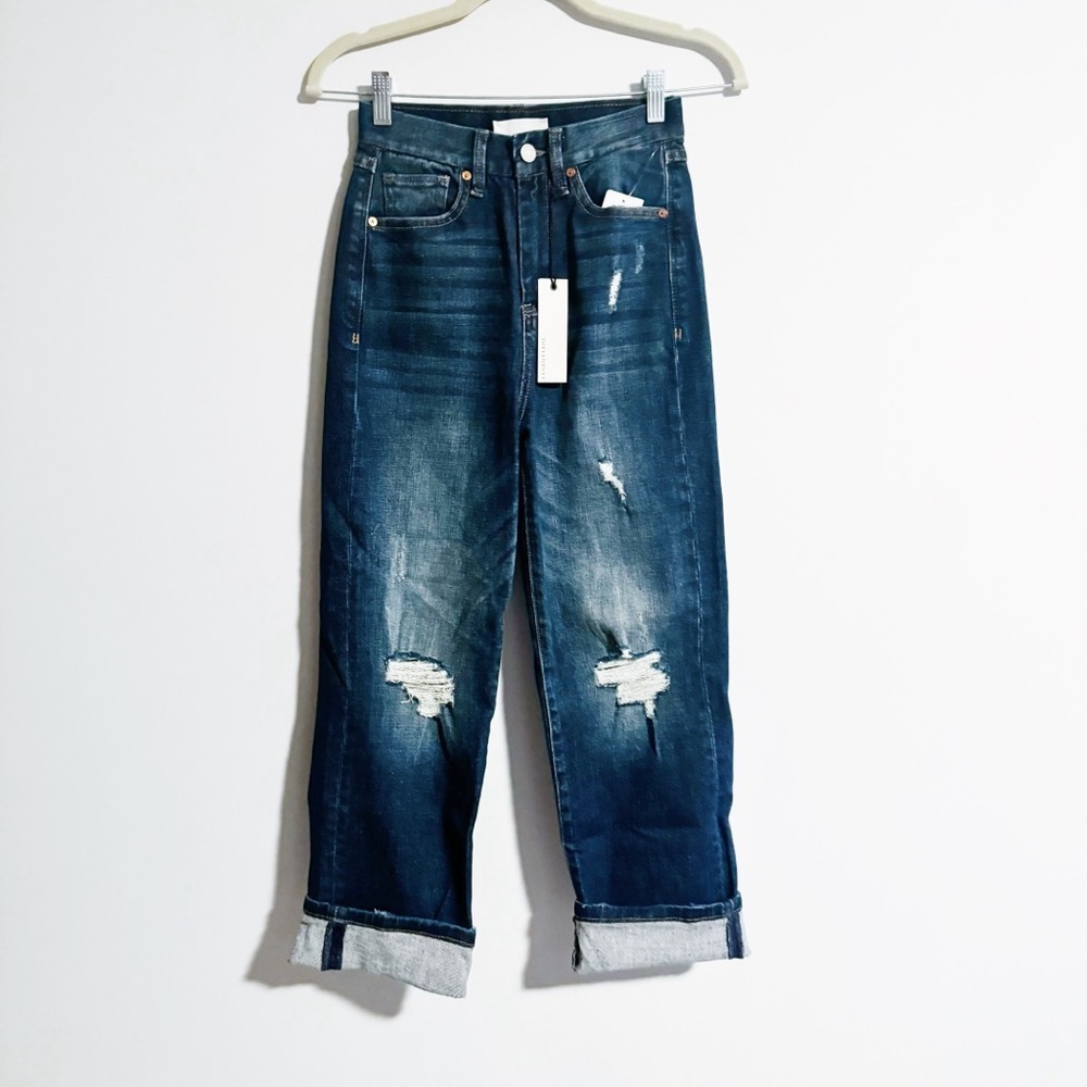 Habitual - Haven Dark Wash High Rise Ankle Straight Jeans